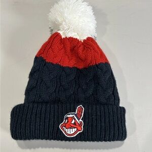 Cleveland Indians (Guardians) New Era Women’s Winter Pom Hat Embroidered OSFM